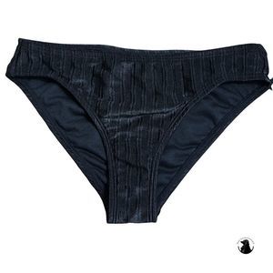 California Waves Black Ribbed Pull On Bikini Bottoms Size XS